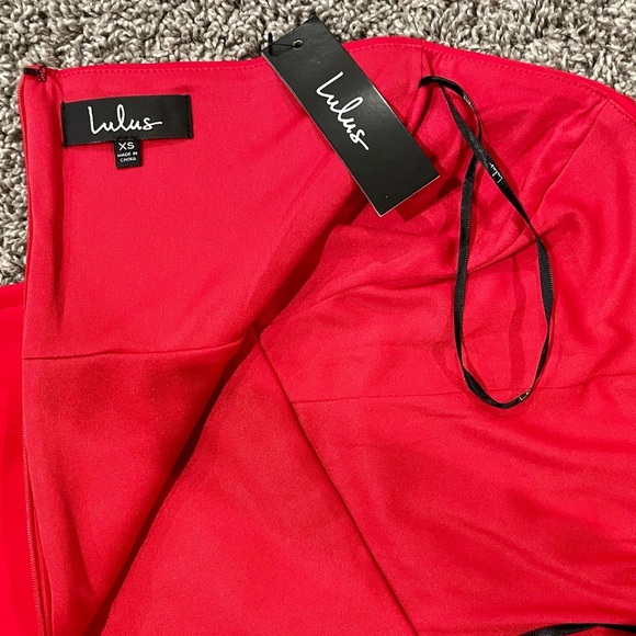 NWT Lulus one shoulder red bodycon dress, size XS - Picture 10 of 12